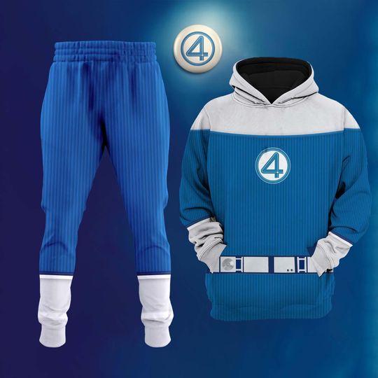 Susan Storm Fantastic Four Marvel Superhero 3D Halloween Costume Hoodie, Marvel Fantastic Four First Steps, Fantastic Four Cosplay