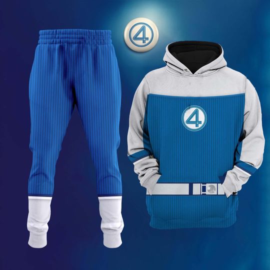 Johnny Storm Fantastic Four Marvel Superhero 3D Halloween Costume Hoodie, Marvel Fantastic Four First Steps, Fantastic Four Cosplay