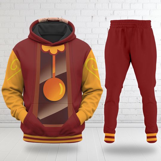 Cogsworth Costume T-Shirt, Beauty And The Beast Halloween Cosplay Costume 3D Hoodie, Cogsworth Clock Summer Trip Costume Tee