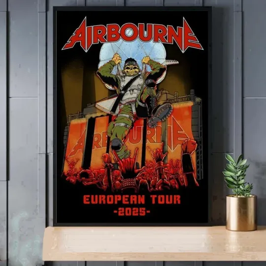 Airbourne 2025 European Tour Poster