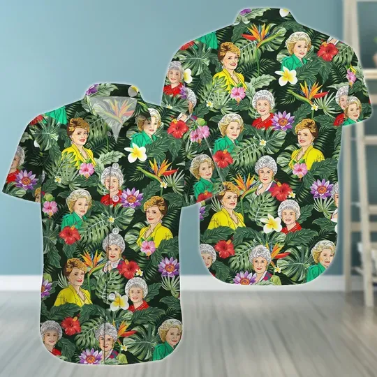 Discover Stay Golden Hawaiian Shirt, Tropical Floral Movie Shirt, Stay Golden Summer Gift Shirt, Summer Gift For Her, Gift For Her