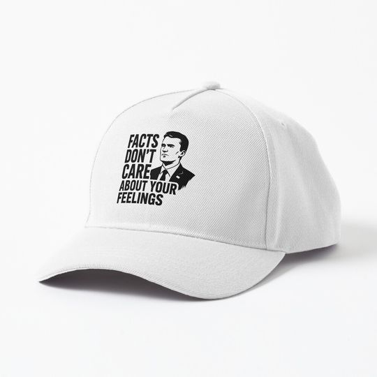 Charlie Kirk T-shirt America First, Facts Don't Care About Your Feelings Cap