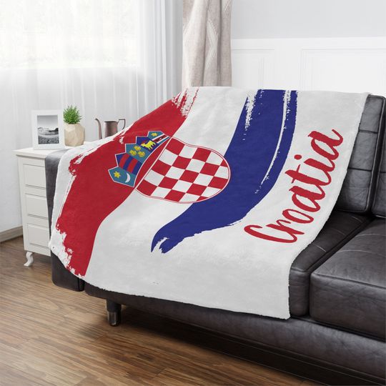 Croatia Flag Fleece Blanket: Country Pride Gift