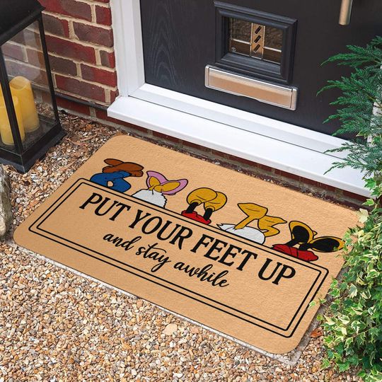 Discover Disney Mickey & Friends Feet Up Doormat, Mickey Mouse Welcome Mat, Doormat Outdoor, Door Mat, Disney Home Decor, Housewarming Gift