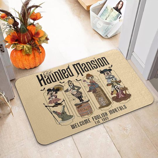 Discover Disney Mickey & Friends Doormat, Haunted Mansion Welcome Mat, Doormat Outdoor, Mickey Door Mat, Disney Home Decor, Housewarming Gift