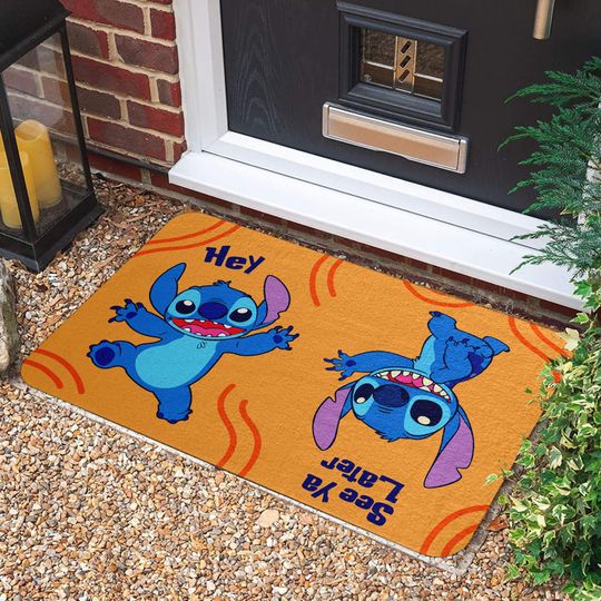 Discover Disney Stitch See Ya Later Doormat, Lilo & Stitch Welcome Mat, Doormat Outdoor, Stitch Door Mat, Disney Home Decor, Housewarming Gift