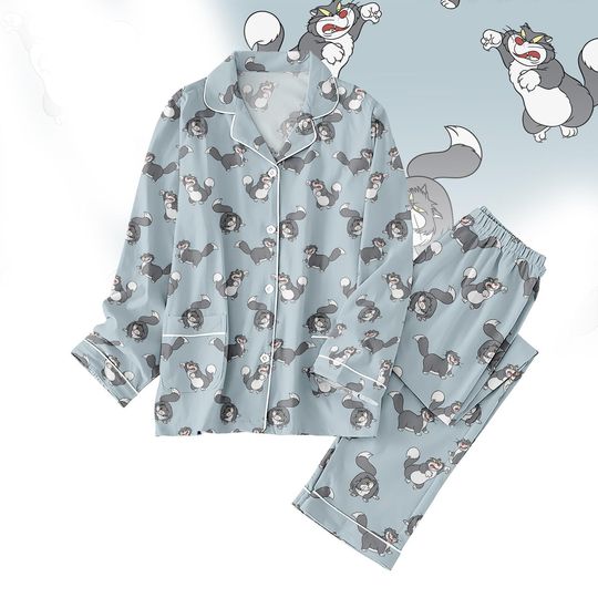 Lucifer Cat Cinde Short Pajamas Set, Disney Villain Pajamas Shorts, Cute Cartoon Women Pajamas, Princess Pajamas For Fan