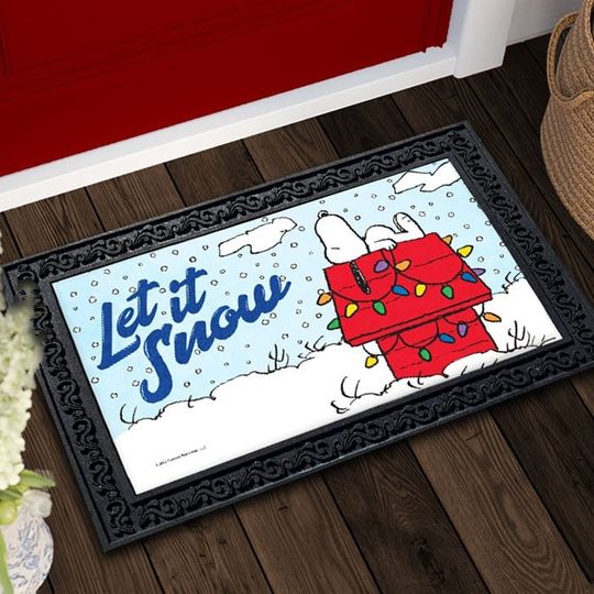 PEANUTS Let it Snow Doormat -