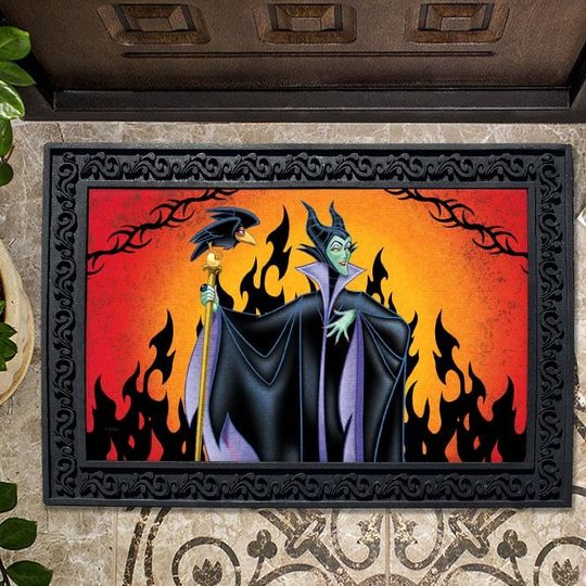 Discover Disney, Disney Maleficent Doormat - Halloween