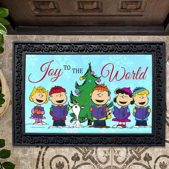 PEANUTS Group Carolers Doormat