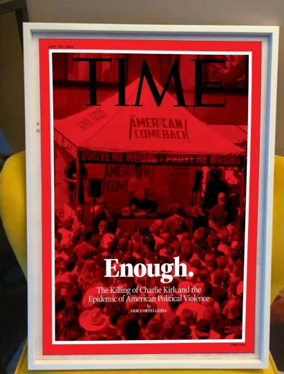 Discover Charlie Kirk Magazine Cover Poster, Memories 1993-2025 Vertical Poster