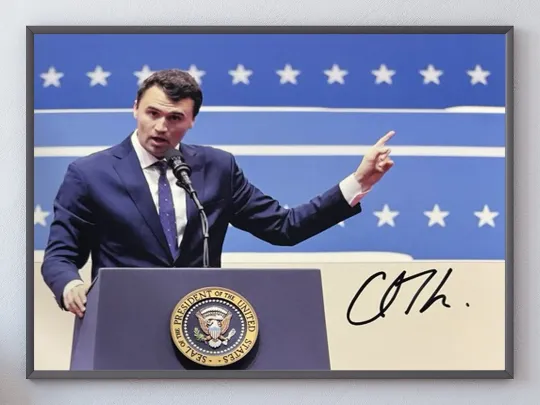 Charlie Kirk Autographed Vertical Poster