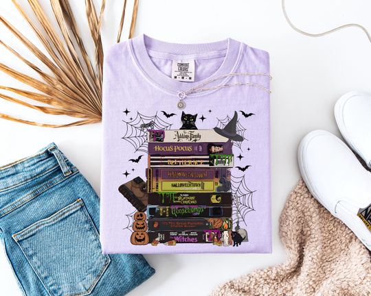 Discover Comfort Colors Halloween VHS Movies Shirt, Vintage Halloween Shirt, Halloween Horror Movie Shirt, Spooky Season Shirt, Hocus Pocus Shirt