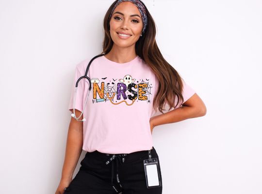 Discover Halloween Nurse Shirt, Spooky Nurse Shirt, Nurse Halloween Gifts, Halloween Party Shirt, Nurse Halloween T-shirt, Cute Nurse Shirt
