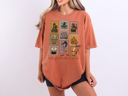 Discover Comfort Colors Halloween Shirt, Retro Ghost Shirt, Cute Fall Shirt, Women's Halloween Tee, Pumpkin Season Shirt, Retro Cute Halloween Tee