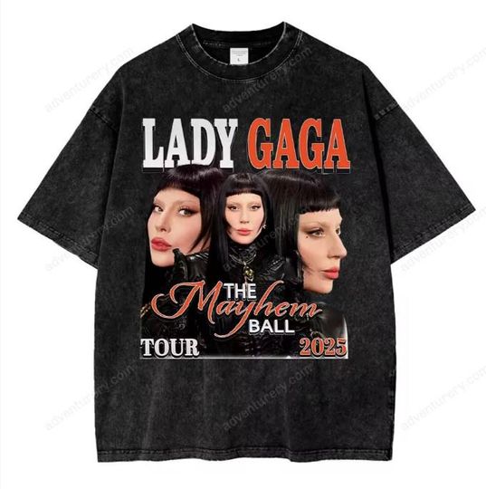Discover Ld ga Mayhem Ball Tour 2025 Vintage Acid Wash T-Shirt Unisex Retro Concert Tee