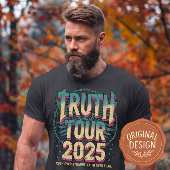 Truth Tour 2025 Shirt In Memory of Charlie Kirk Truth Over Tyranny, Faith Over Fear Vintage Grunge Band Tee Style Graphic Everyone Matters