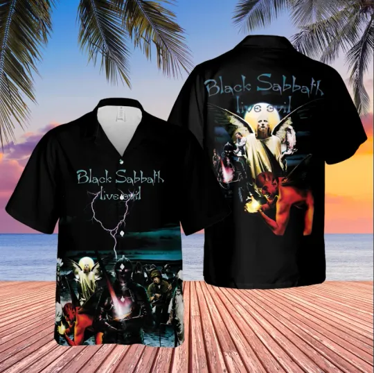Black Sabbath Live Evil Album Hawaiian Shirt