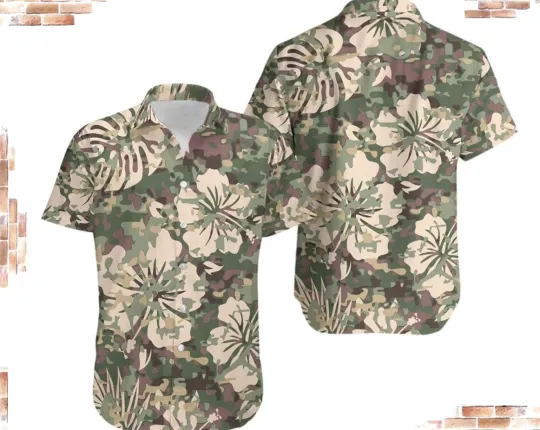 Discover Camo Hawaiian Shirt Men’s