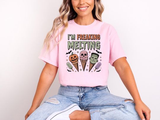 Discover Summer Halloween Shirt, Beach Shirt, Summer Tee, Halloween Lover Trendy Womens Tee, Pumpkin Spooky Season Graphic Shirt