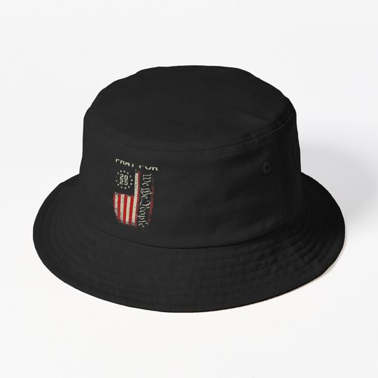 Discover Pray For Charlie Kirk American Flag Bucket Hat, Charlie Kirk Memory, Rip Charlie Kirk