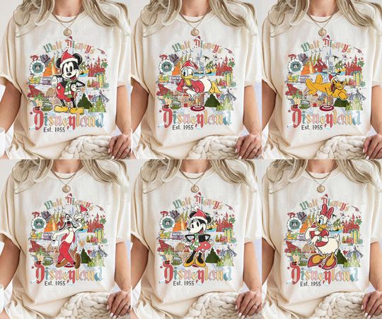 Vintage Disneyland Christmas Shirt, Mickey an Friends Christmas Shirt, Disney Family Christmas Shirts, Disney Christmas Party Shirt
