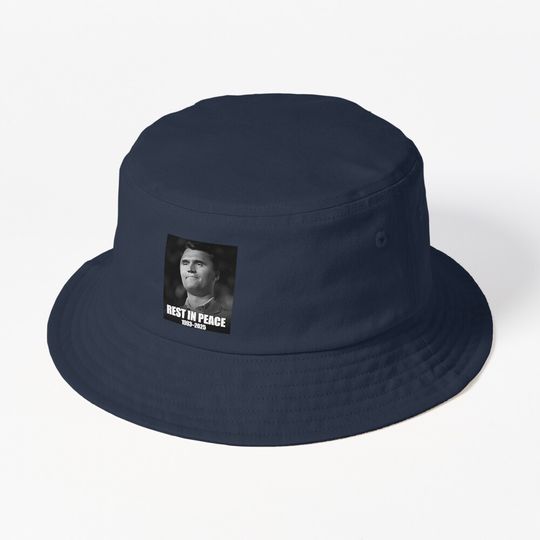 charlie kirk artistic tribute concept Bucket Hat, Charlie Kirk Memory, Rip Charlie Kirk
