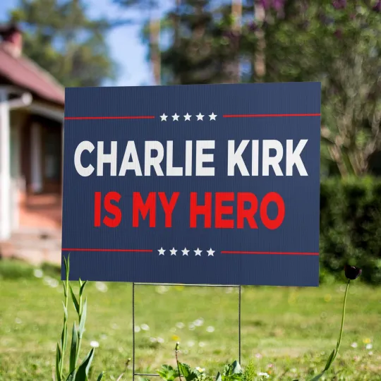 Discover Charlie Kirk Yard Sign, Justice For Charlie Kirk Political Garden Decor