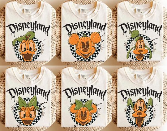 Disneyland Halloween Pumpkins Mickey and Friends Shirt, Disney Skeleton Shirts, Halloween Group Shirts, 2025 Halloween Matching Shirt