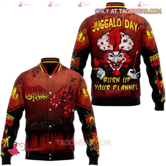 Insane Clown Posse Juggalo Day Flannel Baseball Jacket
