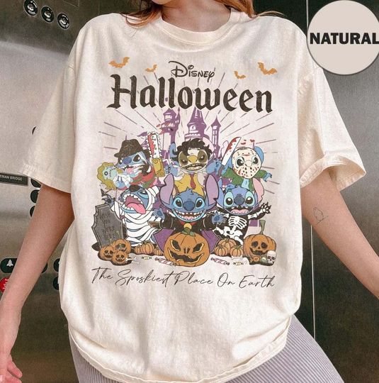 Ghost Stitch Halloween Shirt, Disney Spooky Season Shirt, Trick or Treat Shirt, Stitch Halloween Shirt, Vintage Disney Tee