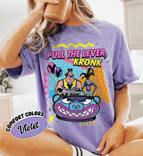 Discover Retro 90s Krock and Yzma Pull The Lever Krock Comfort Colors T-shirt, The Emperor's New Groove, Disney Villains Tee, Disneyland Trip Outfit