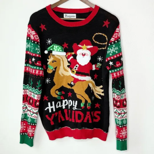 No Boundaries NoBo Ugly Christmas Holiday Sweater - Women’s US 2XL