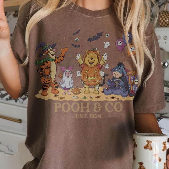 Discover Retro Winne The Pooh Halloween Shirt, Pooh & Co Est 1926 Shirt, Pooh and Friends Halloween Shirt, Disney Halloween Shirt