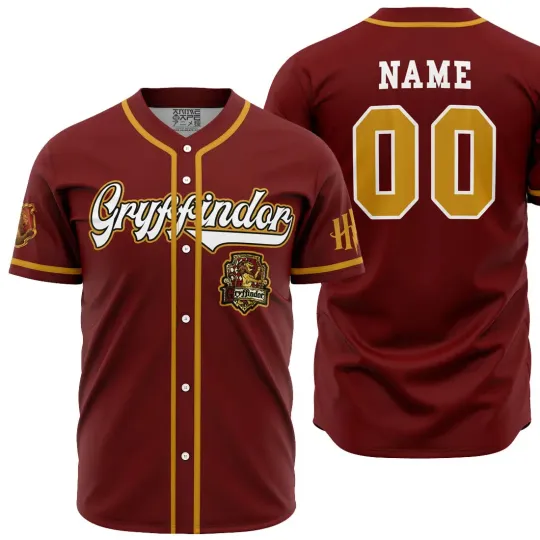 Discover Yale Personalized Gryffindor House Harry Potter Baseball Jersey