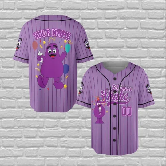 Discover Grimace Shake Baseball Jersey, Personalized Grimace Jersey, Baseball Shirt
