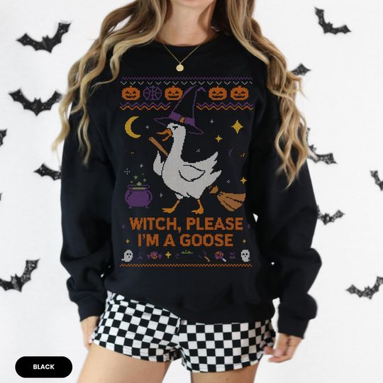 Discover Ugly Halloween Goose Sweatshirt, Funny Honk Costume Sweater