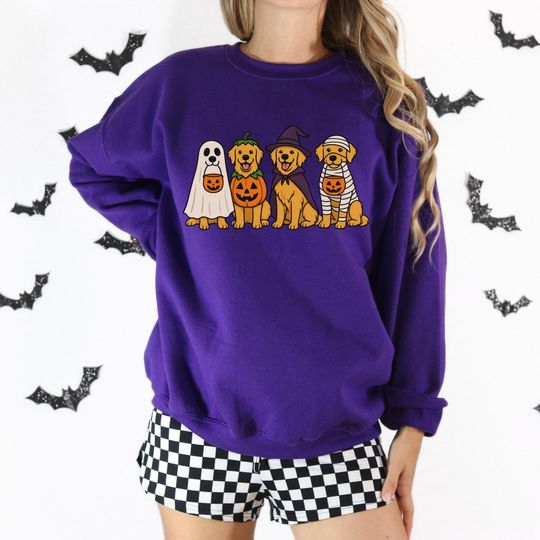 Discover Golden Retriever Ghost Shirt, Halloween Shirt, Ghost Dog Shirt