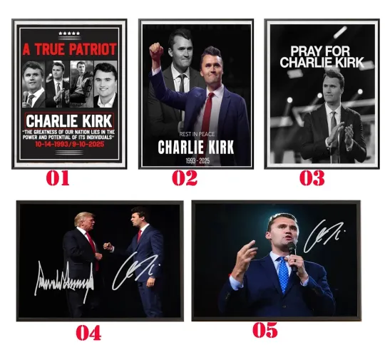 Charlie Kirk Poster, RIP Charlie Kirk 1993 - 2025 Poster, Memorial Charlie Kirk