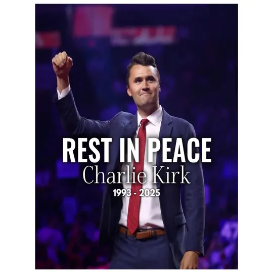 Discover Charlie Kirk Memorial Poster RIP 1993–2025 Commemorative Vertical Poster
