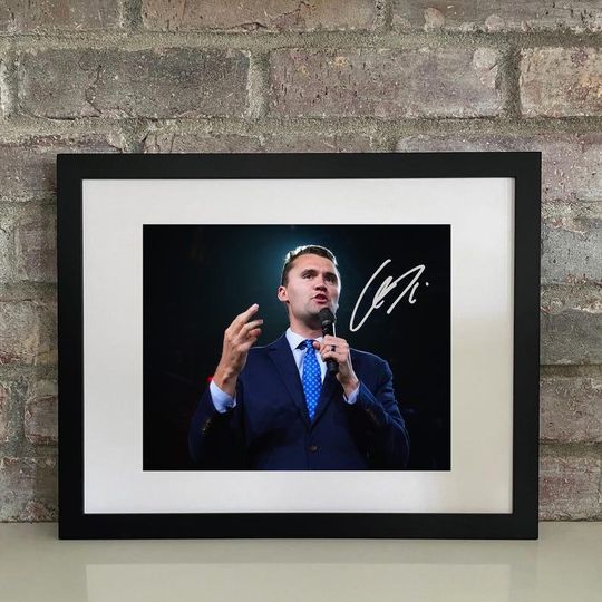 Discover Charlie Kirk Autographed Vertical Poster