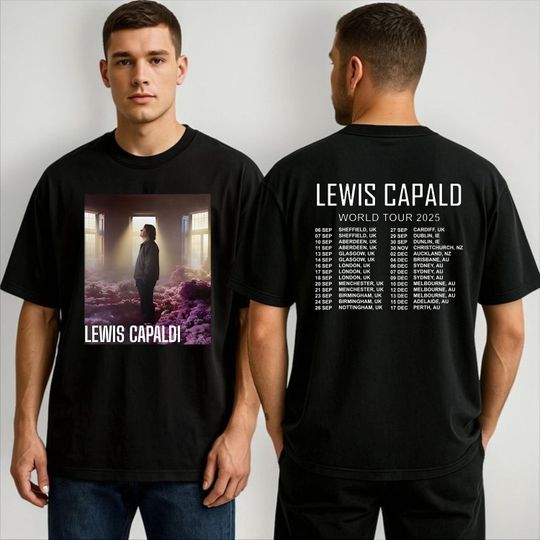 Discover Lewis Brit Pop Capaldi World Tour 2025 Concert Tour Shirt | Music Tops Band Tour | Fan Inspired Tour Dates UK Tee Top