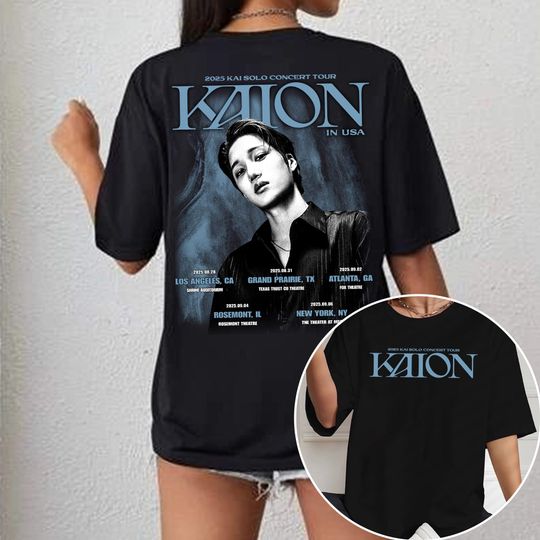 Kai KAION Tour 2025 In Us T-shirt, 2025 Kai Solo Concert Tour KAION Shirt, Kai Wait On Me Album Shirt, Kai EXO Kpop Shirt Shirt
