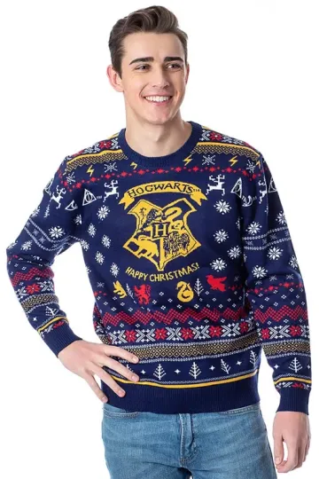 Discover Men's Christmas Holiday Ugly Sweater Knit Pullover