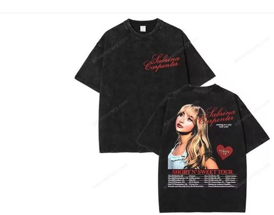Discover Retro Sabrina Carpenter Tee Tour 2025 Album Merch Shirt Unisex Aesthetic Short