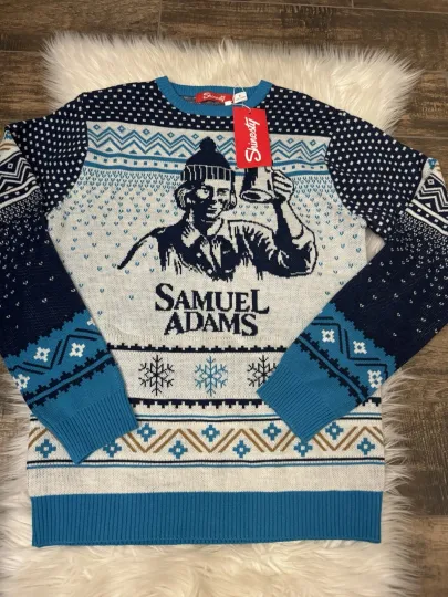 Shinesty Size Small Beer Ugly Tacky Christmas Sweater Sam Adam’s Festivus New