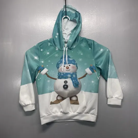 Discover Ski Snowman Snow Flake Lightweight Hoodie 3D Printed Christmas Top Kid Youth XXL