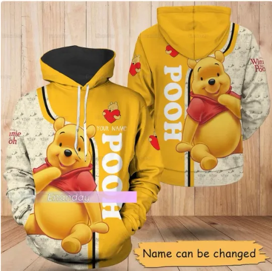 Discover Custom Pooh Bear 3D HOODIE HALLOWEEN GIFT CHRISTMAS GIFT BEST PRICE US SIZE