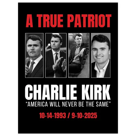 Discover True Patriot Charlie Kirk Protest Sign – Stand With Kirk Poster