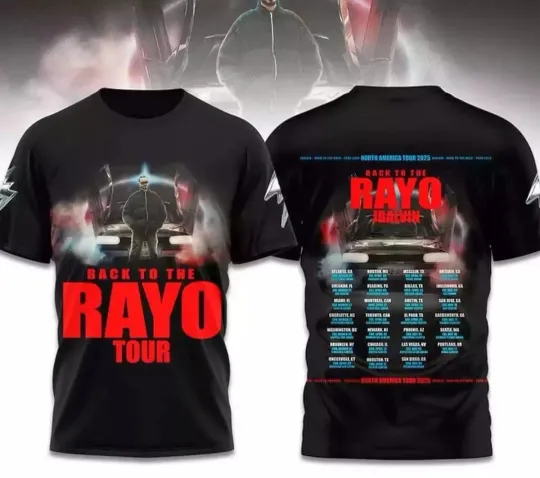 J Balvin Back To The Rayo Tour 2025 3D T-Shirt Unisex All Sizes